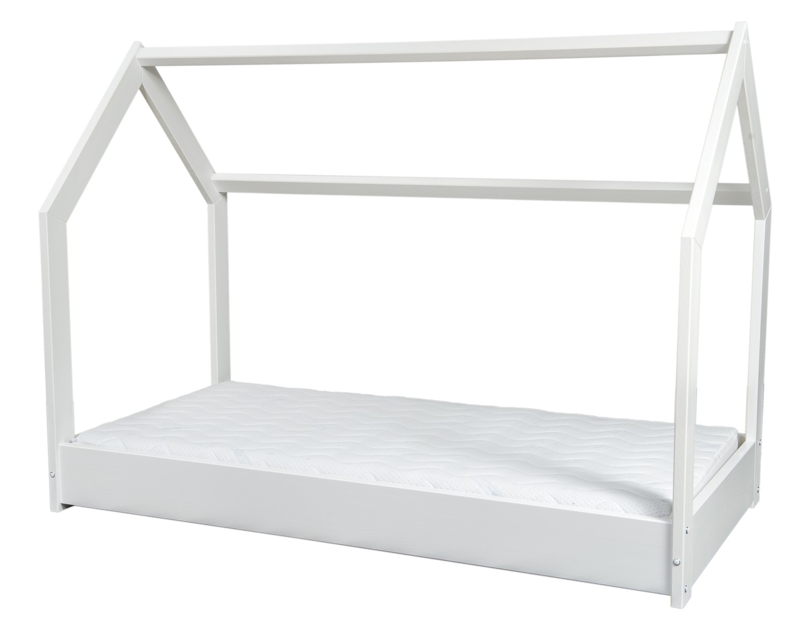 Wooden, Scandinavian style kids bed + STANDARD mattress set, house bed 160x80 - Picture 3 of 7