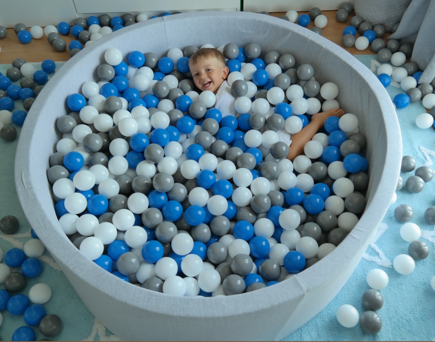Piscina gioco, piscina secca bambino palle palline 1200, Ø 125 cm