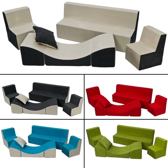 Soft Foam Furniture 4 psc set: 2x Chair+Sofa+Coach
